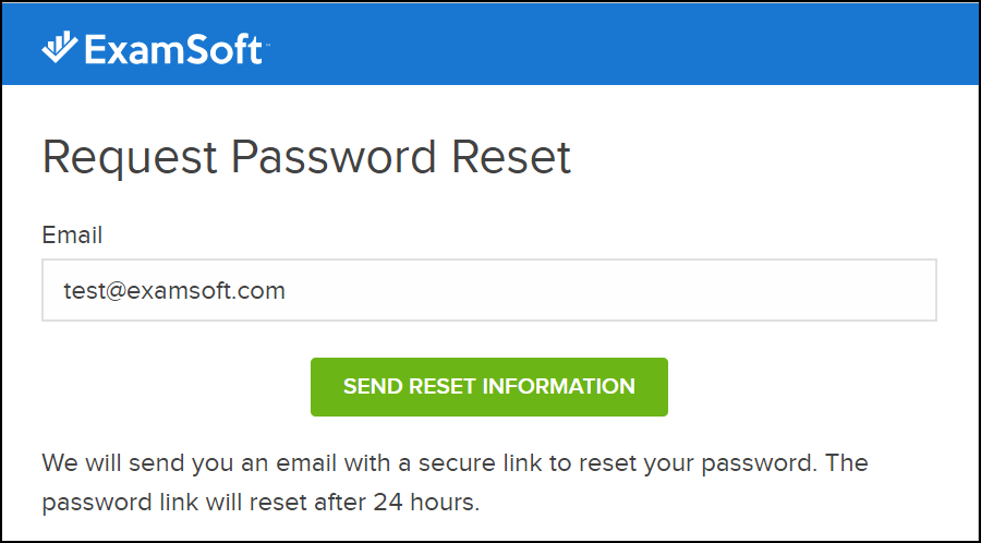 Enterprise Portal: Reset Your Account Password – ExamSoft