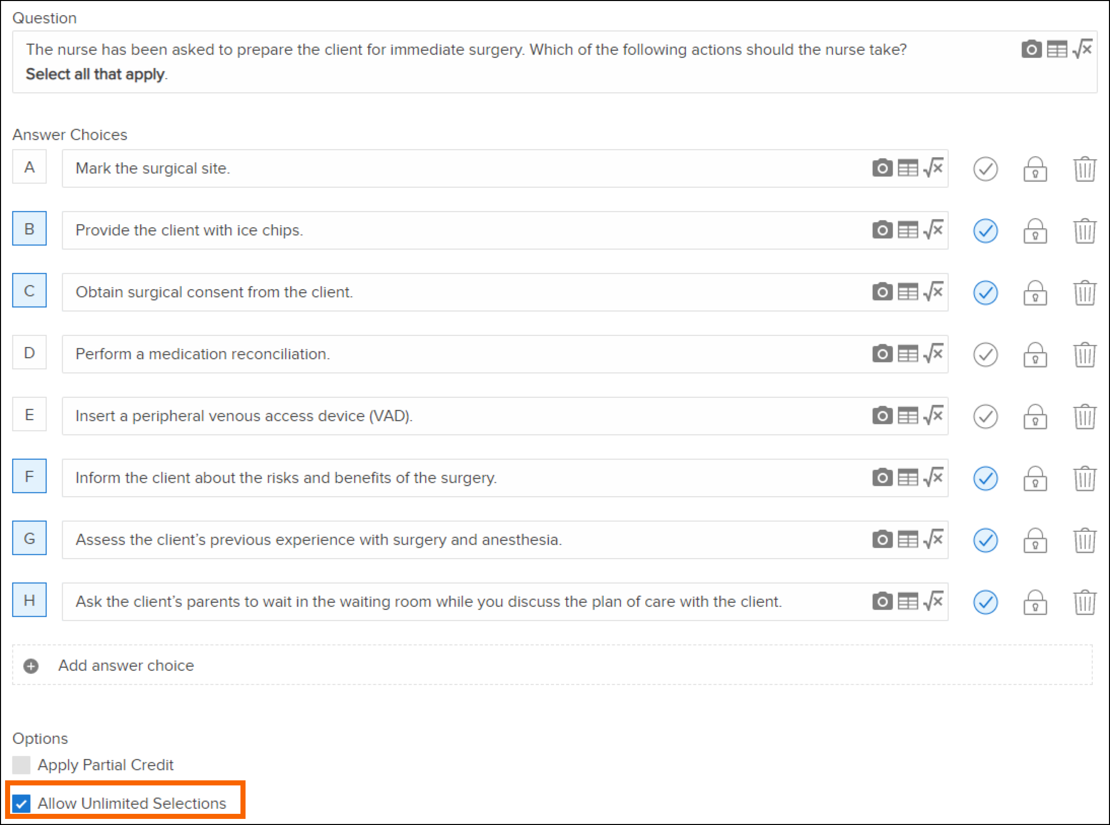 Create NCLEX (NGN) Extended Multiple Response Items – ExamSoft