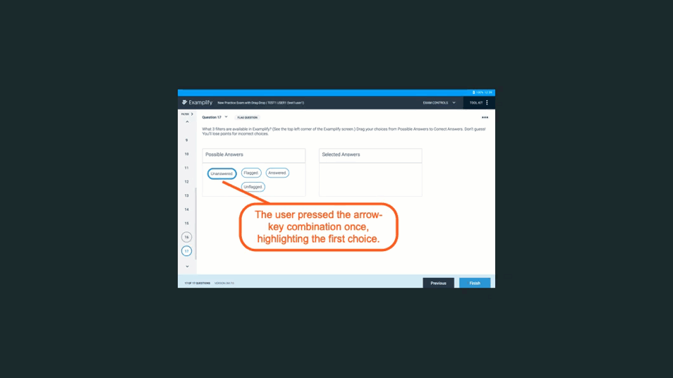 Examplify Answer a DragandDrop Question ExamSoft