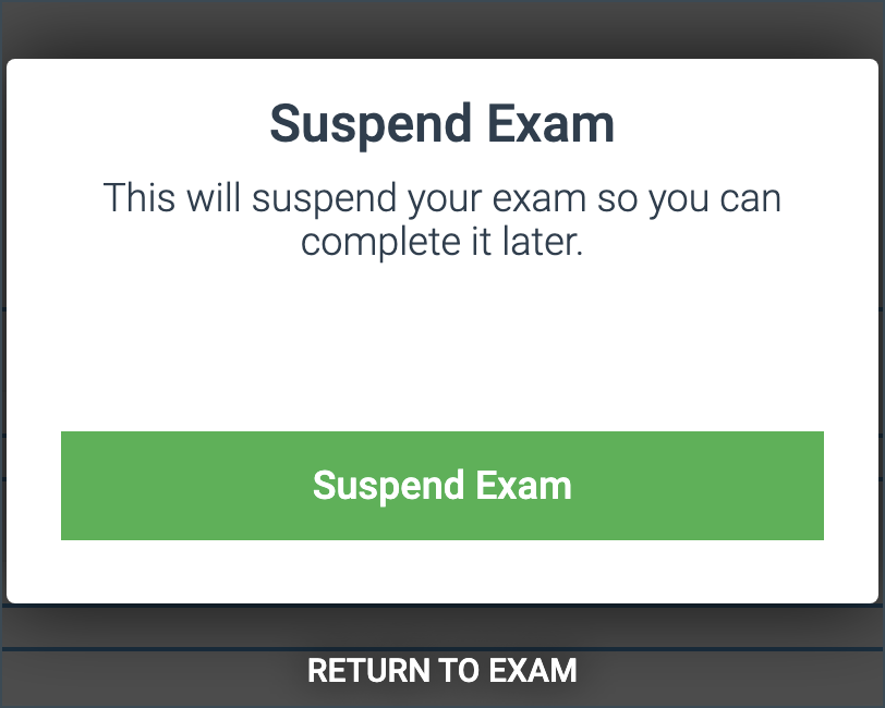 Examplify Suspend an Exam ExamSoft