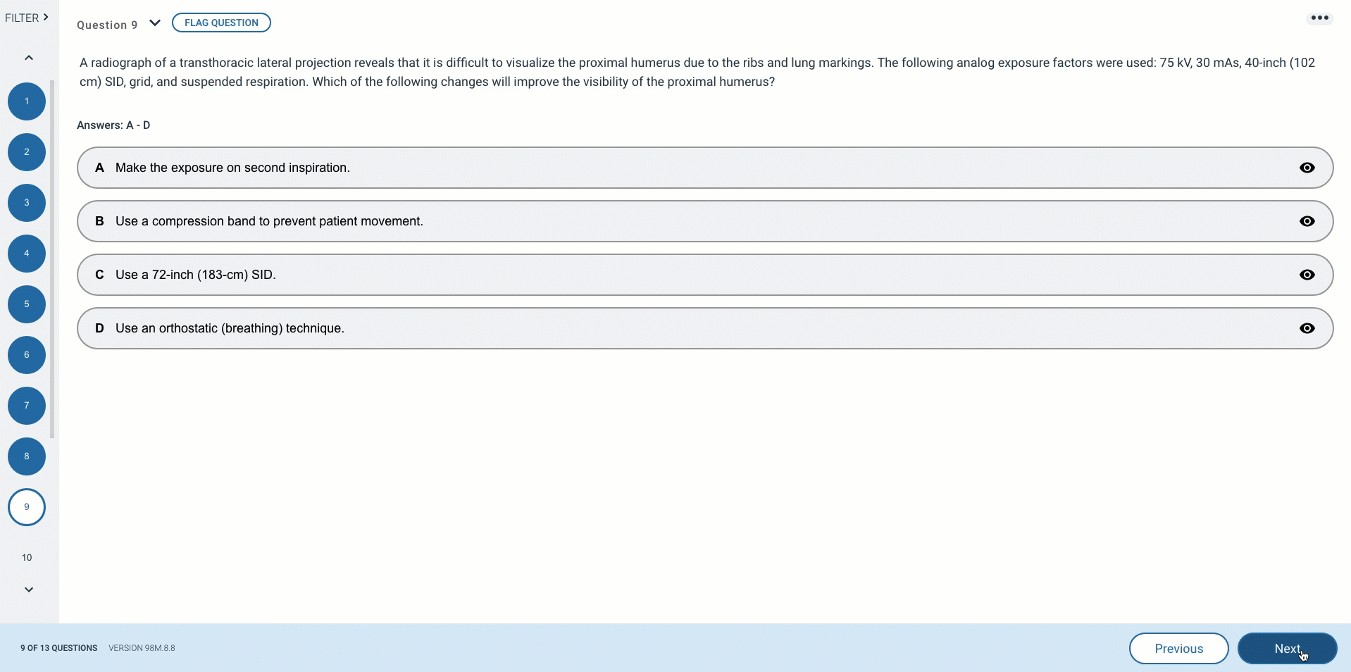 Multiple Choice - Single Response- student.gif